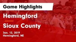 Hemingford  vs Sioux County Game Highlights - Jan. 12, 2019