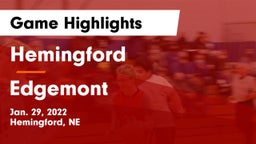 Hemingford  vs Edgemont Game Highlights - Jan. 29, 2022