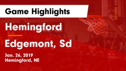 Hemingford  vs Edgemont, Sd Game Highlights - Jan. 26, 2019