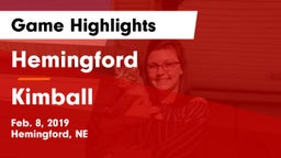 Hemingford  vs Kimball  Game Highlights - Feb. 8, 2019