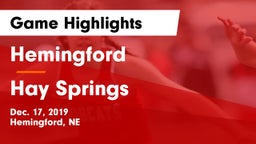 Hemingford  vs Hay Springs  Game Highlights - Dec. 17, 2019