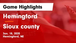 Hemingford  vs Sioux county Game Highlights - Jan. 18, 2020