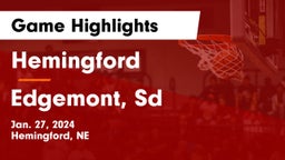 Hemingford  vs Edgemont, Sd Game Highlights - Jan. 27, 2024