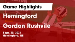 Hemingford  vs Gordon Rushvile Game Highlights - Sept. 30, 2021
