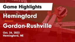 Hemingford  vs Gordon-Rushville  Game Highlights - Oct. 24, 2022