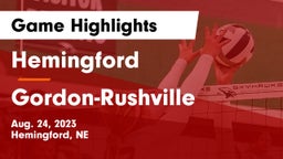 Hemingford  vs Gordon-Rushville  Game Highlights - Aug. 24, 2023