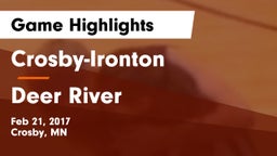 Crosby-Ironton  vs Deer River  Game Highlights - Feb 21, 2017
