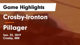 Crosby-Ironton  vs Pillager  Game Highlights - Jan. 22, 2019