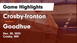 Crosby-Ironton  vs Goodhue  Game Highlights - Dec. 30, 2023
