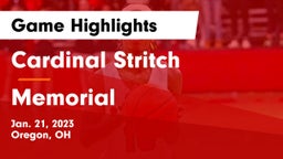Cardinal Stritch  vs Memorial  Game Highlights - Jan. 21, 2023