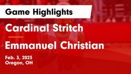 Cardinal Stritch  vs Emmanuel Christian  Game Highlights - Feb. 3, 2023