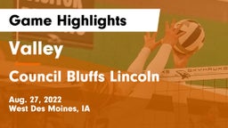 Valley  vs Council Bluffs Lincoln  Game Highlights - Aug. 27, 2022