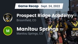 Recap: Prospect Ridge Academy vs. Manitou Springs  2022