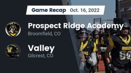Recap: Prospect Ridge Academy vs. Valley  2022