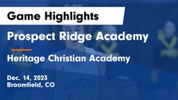 Prospect Ridge Academy vs Heritage Christian Academy Game Highlights - Dec. 14, 2023
