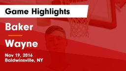 Baker  vs Wayne  Game Highlights - Nov 19, 2016