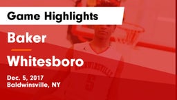 Baker  vs Whitesboro  Game Highlights - Dec. 5, 2017