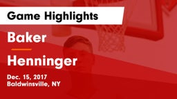 Baker  vs Henninger  Game Highlights - Dec. 15, 2017