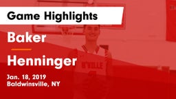 Baker  vs Henninger  Game Highlights - Jan. 18, 2019