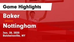 Baker  vs Nottingham  Game Highlights - Jan. 28, 2020