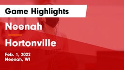 Neenah  vs Hortonville  Game Highlights - Feb. 1, 2022
