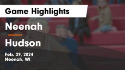 Neenah  vs Hudson  Game Highlights - Feb. 29, 2024