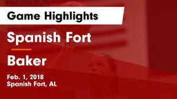 Spanish Fort  vs Baker Game Highlights - Feb. 1, 2018