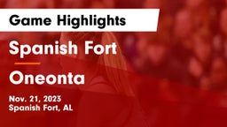 Spanish Fort  vs Oneonta  Game Highlights - Nov. 21, 2023