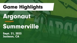 Argonaut  vs Summerville  Game Highlights - Sept. 21, 2023