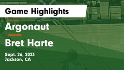 Argonaut  vs Bret Harte  Game Highlights - Sept. 26, 2023