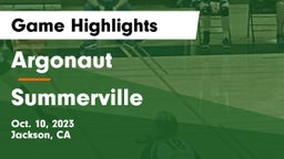 Argonaut  vs Summerville  Game Highlights - Oct. 10, 2023