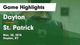 Dayton  vs St. Patrick  Game Highlights - Nov. 30, 2018