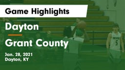 Dayton  vs Grant County  Game Highlights - Jan. 28, 2021