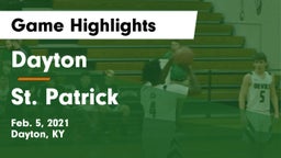 Dayton  vs St. Patrick  Game Highlights - Feb. 5, 2021