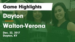 Dayton  vs Walton-Verona  Game Highlights - Dec. 22, 2017