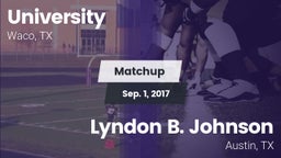 Matchup: University High vs. Lyndon B. Johnson  2017