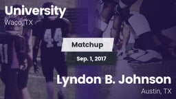 Matchup: University High vs. Lyndon B. Johnson  2017