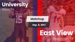 Matchup: University High vs. East View  2017