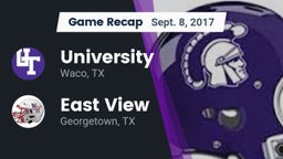 Recap: University  vs. East View  2017