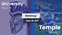 Matchup: University High vs. Temple  2017