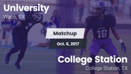Matchup: University High vs. College Station  2017