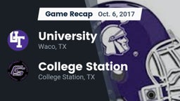 Recap: University  vs. College Station  2017
