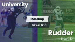 Matchup: University High vs. Rudder  2017