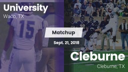 Matchup: University High vs. Cleburne  2018
