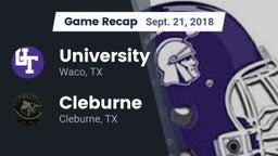 Recap: University  vs. Cleburne  2018