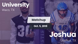 Matchup: University High vs. Joshua  2018