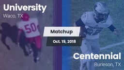 Matchup: University High vs. Centennial  2018