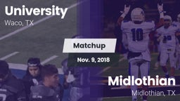 Matchup: University High vs. Midlothian  2018