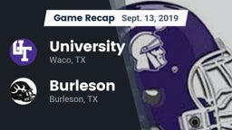 Recap: University  vs. Burleson  2019