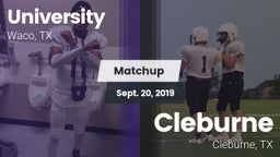 Matchup: University High vs. Cleburne  2019